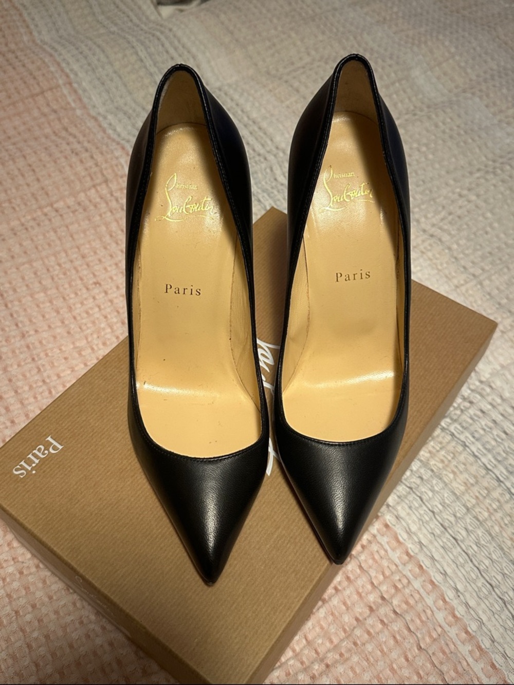 Christian Louboutin Pigalle Follies 100 Nappa Shiny Black Size 39 - Picture 4 of 8